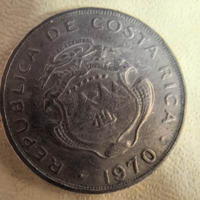 泡泡币外币第二十一场可代拍15038385335微信 - 1970年哥斯达黎加50分。