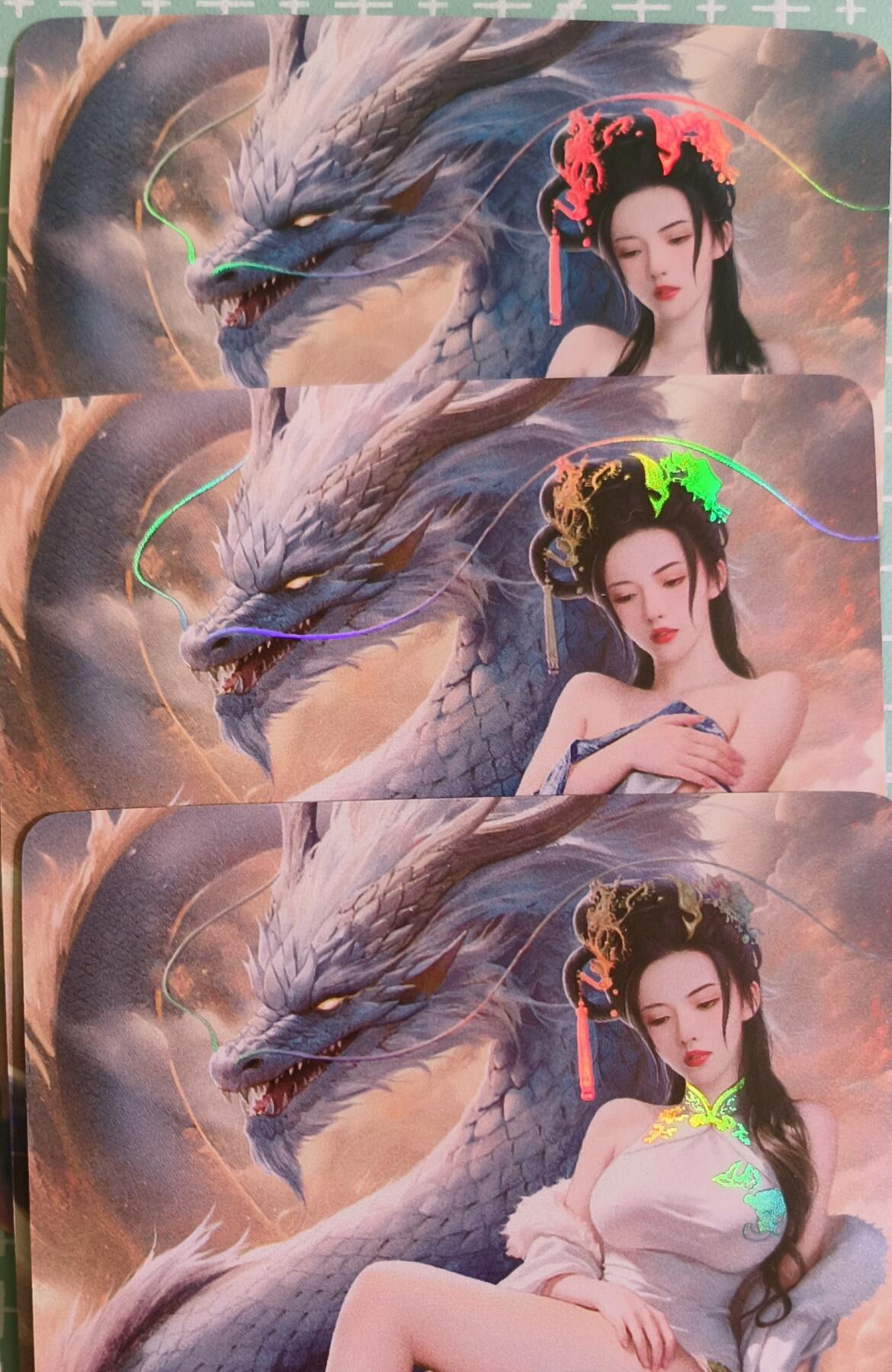 C先生卡牌 第15期 元集纪·刷子签·罐儿签·毒瘤签(持续收拍品中...) 【彩闪】燎原《十二生肖》辰龙 三渐变