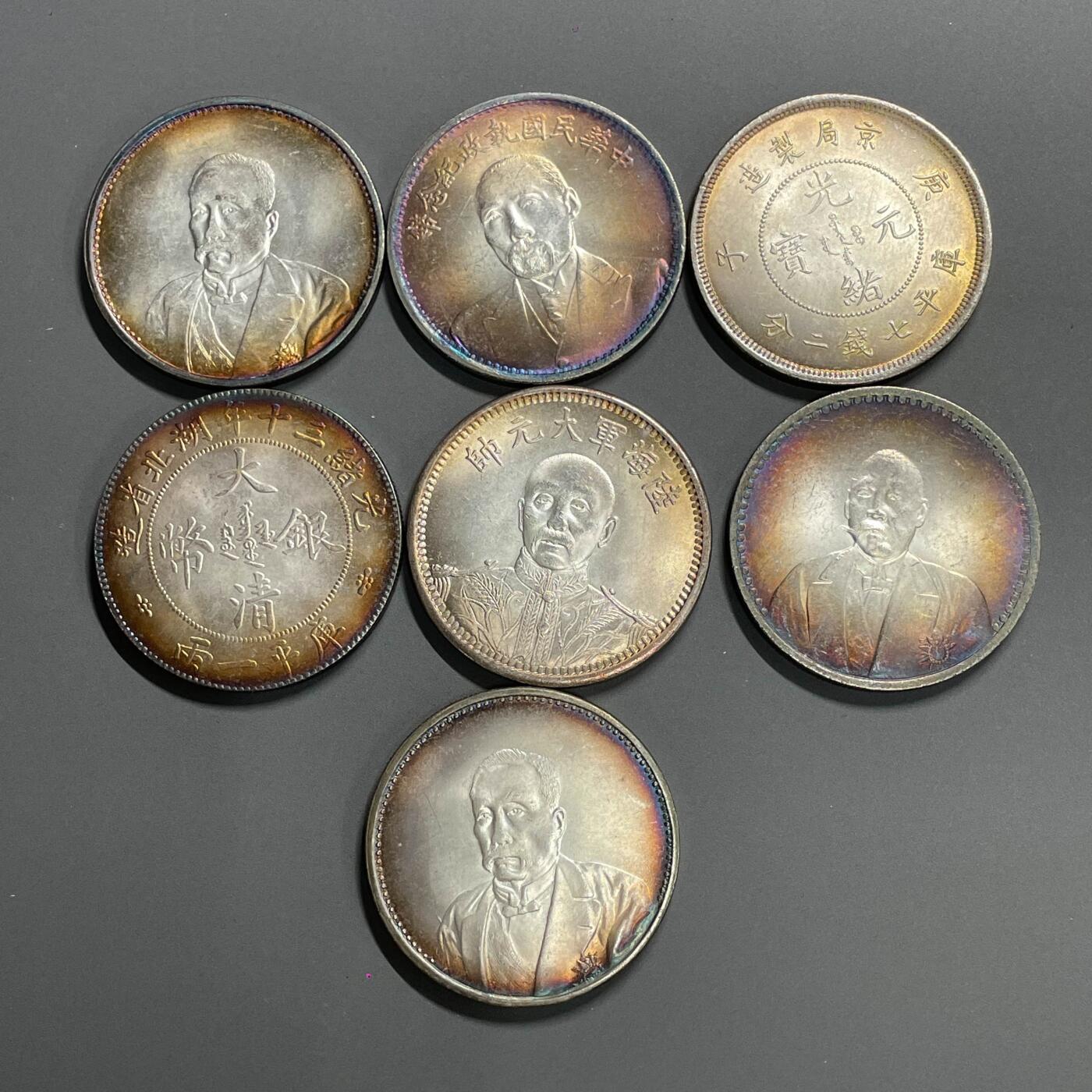 日本大阪雅和auction 2025金秋競賣會第一期 仿製品 銀貨 7 點 紀念品工藝