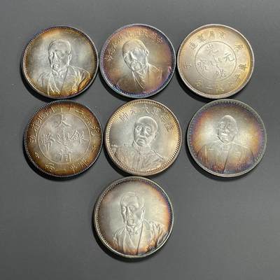 日本大阪雅和auction 2025金秋競賣會第一期 - 仿製品 銀貨 7 點 紀念品工藝