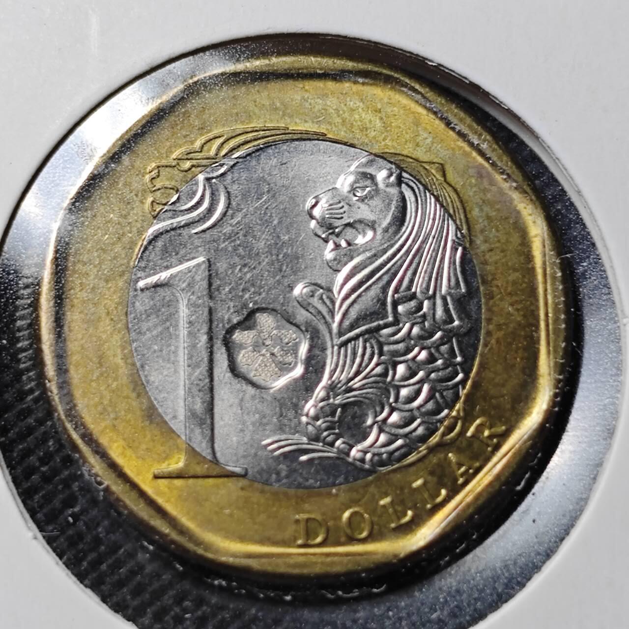 KK钱币收藏小铺  第364场  2月预留时间 周末发货  新加坡1元双色币