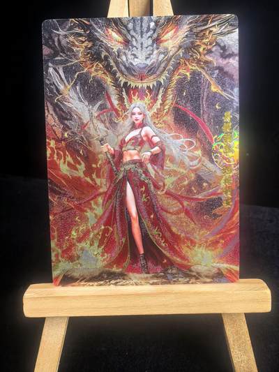 拒绝佣金 不寄存  卡牌设有底价 拒绝小号抬价 大家放心拍 所有拍品全部有卡膜 自制卡牌 不包厂瑕 放大镜 品控 勿拍 流拍商品会循环 感谢大家支持 留个关注 不定时上新 谢谢 - 奇点卡牌 丹妮莉丝 粗闪