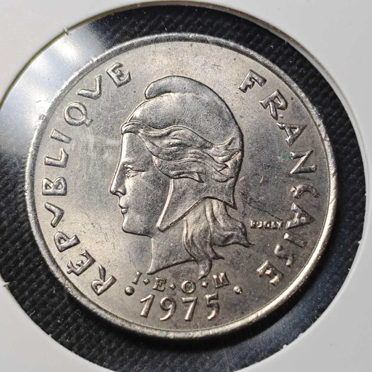 KK钱币收藏小铺  第364场  2月预留时间 周末发货  1975法属赫布里底20法郎