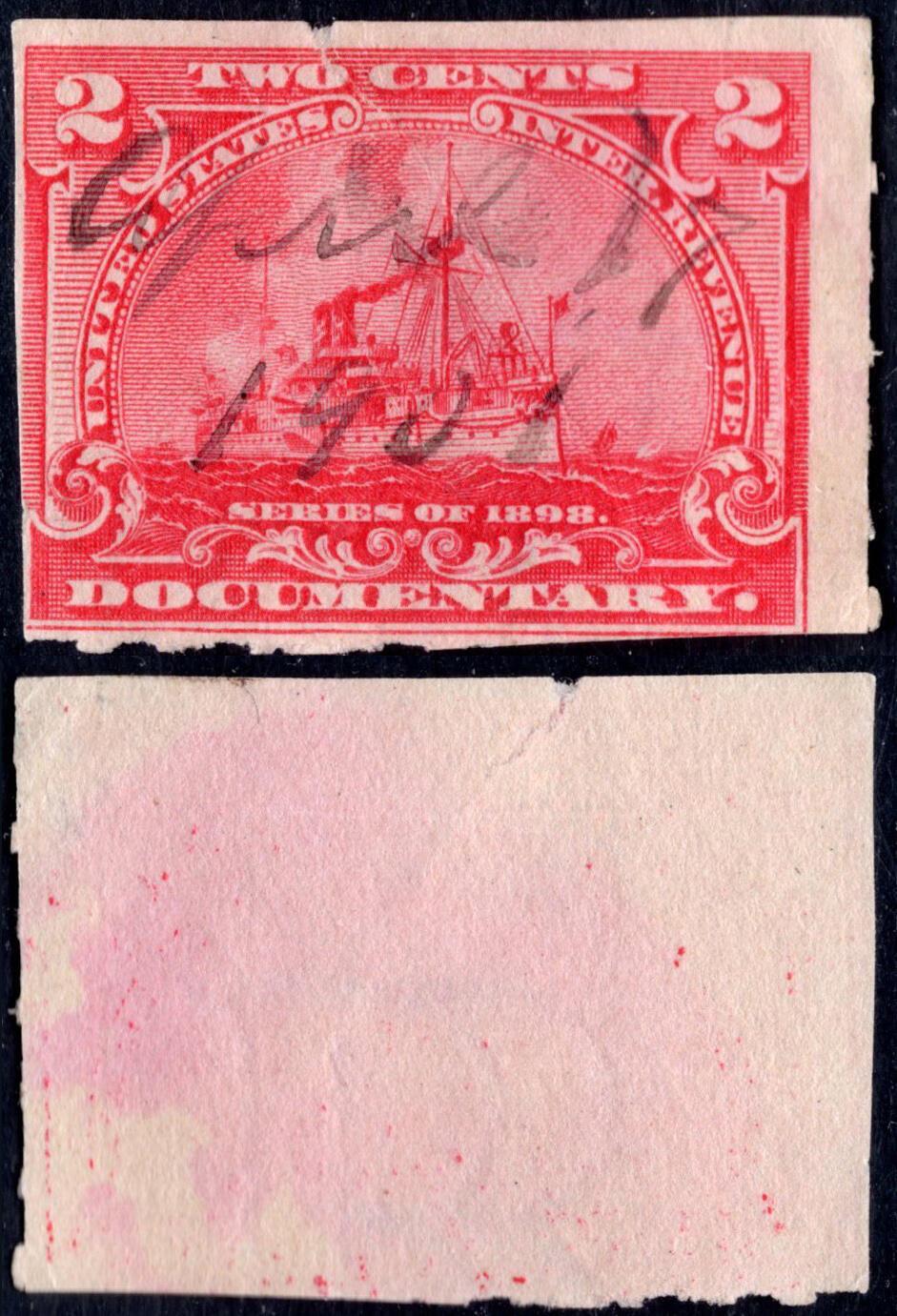 洪涛臻品批发群 精选邮票限时拍卖第1158期  美国1898年战列舰税票 销票【图2售价25-39】