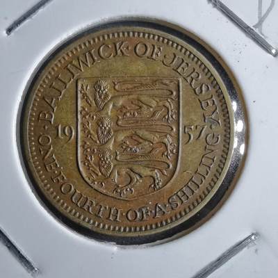 沼泽如烟--第891场 - 泽西1957年四分之一先令