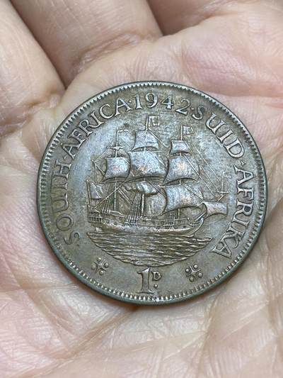 2025年第一百二十二场(总第一百四十八场）外国好品散币(免佣金) - 英属南非1942年1便士(乔治六世第一版)