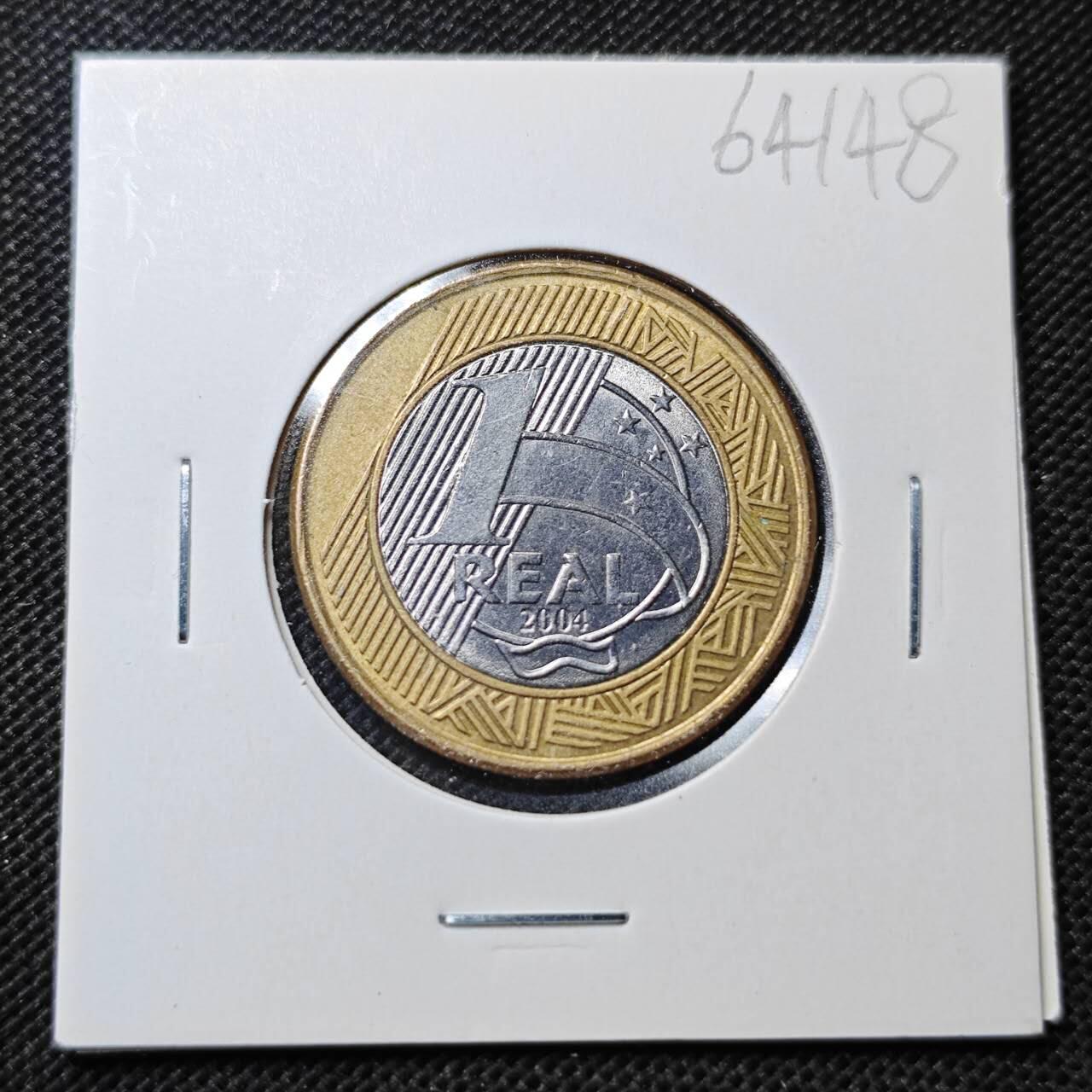 KK钱币收藏小铺  第364场  2月预留时间 周末发货  2004巴西1瑞尔双色币