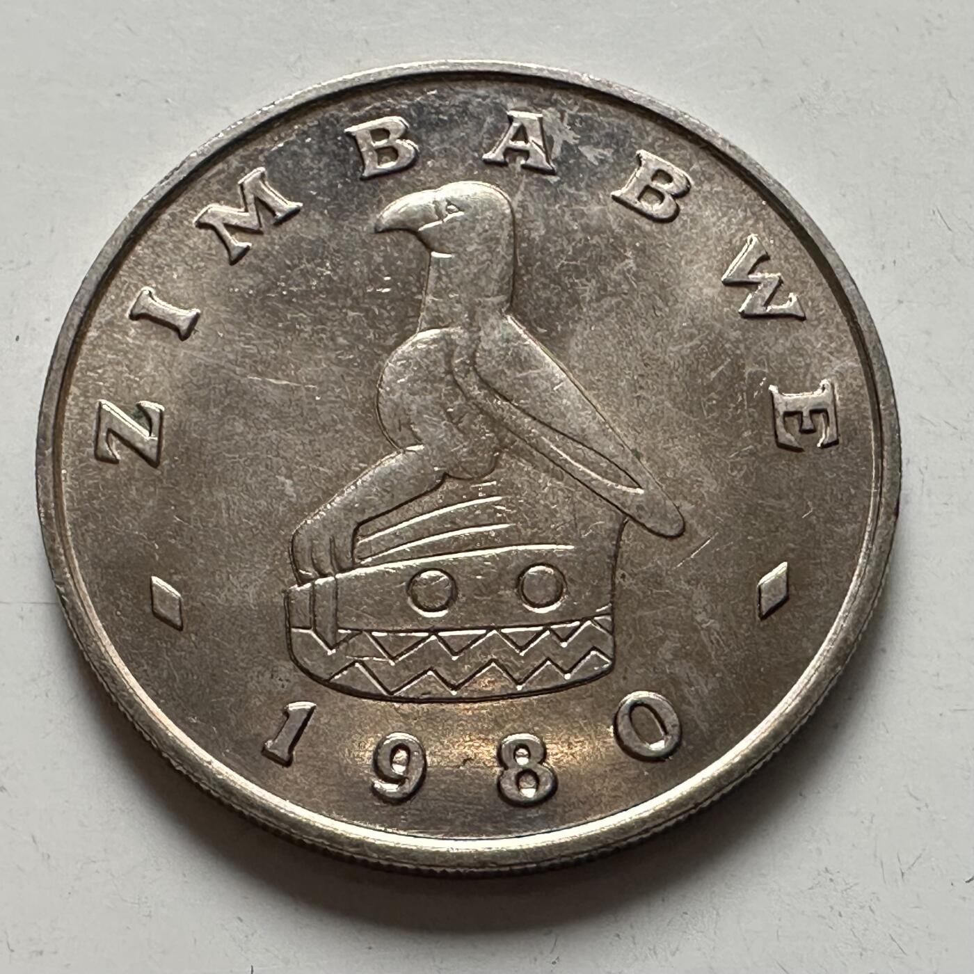 🌹外币初藏🌹🐯2025年第123场  每周二四六晚8️⃣点 接代拍 津巴布韦1980年¥1 全新