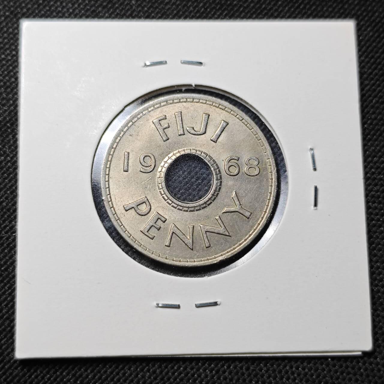 KK钱币收藏小铺  第364场  2月预留时间 周末发货  1968斐济1便士