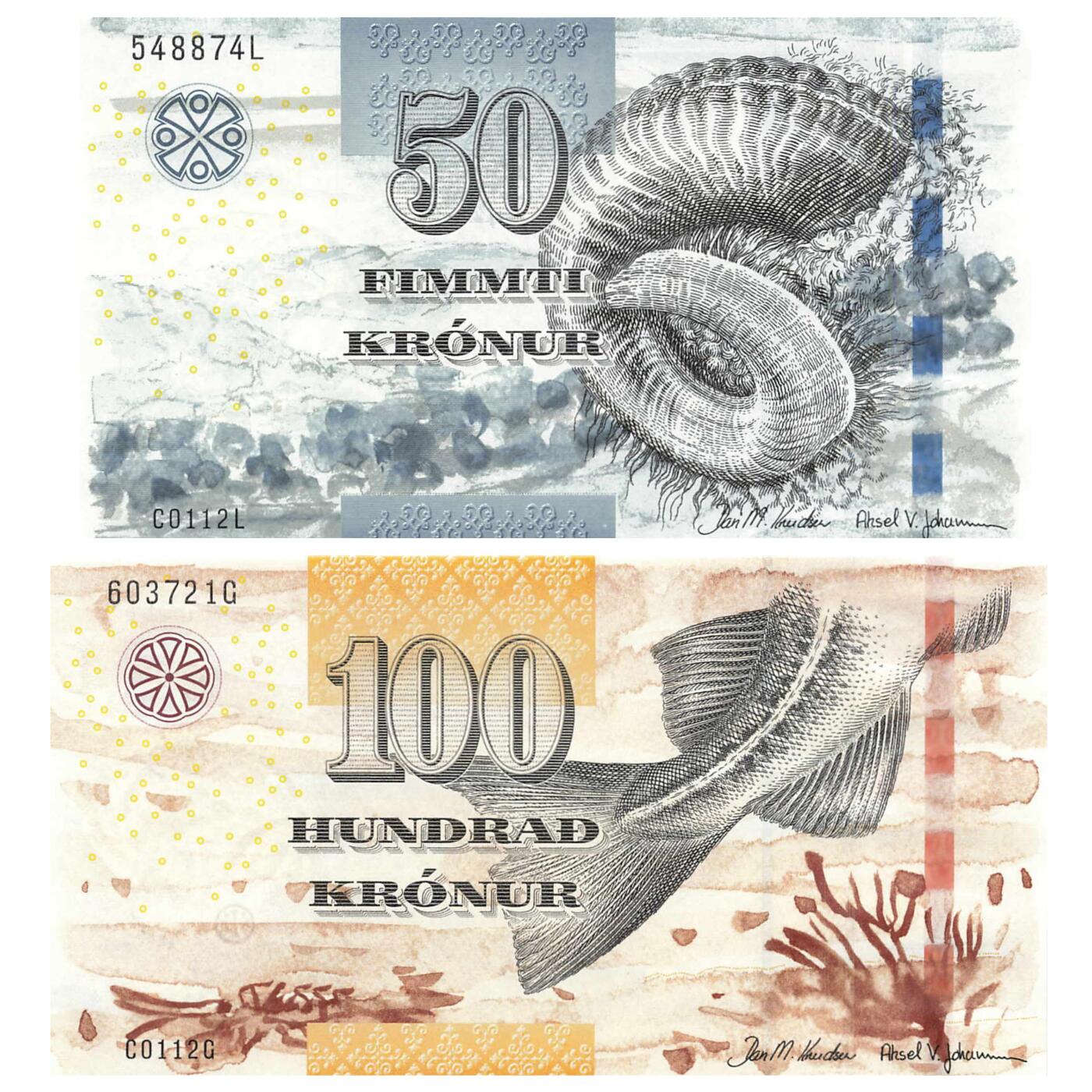 小福收藏拍卖第197期 裸钞场 本期有多张豹子号靓号 百慕大03年50元纪念钞百位号 马来亚和英属婆罗洲开国第一张纸币大冠女王 马来亚 41年1元英王乔六 法属太平洋10000法郎 捷克1000克朗纪念钞千位号  卢森堡 1000法郎  萨尔瓦多样钞 匈牙利 法罗群岛 危地马拉等多国精美纸币 法罗群岛 2011年 50+100克朗 1组2张 unc