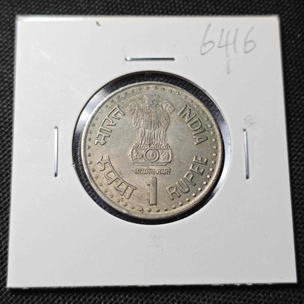 KK钱币收藏小铺  第364场  2月预留时间 周末发货  1992印度1卢比纪念币