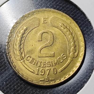KK钱币收藏小铺  第364场  2月预留时间 周末发货 -  1970智利2分铜币 好品