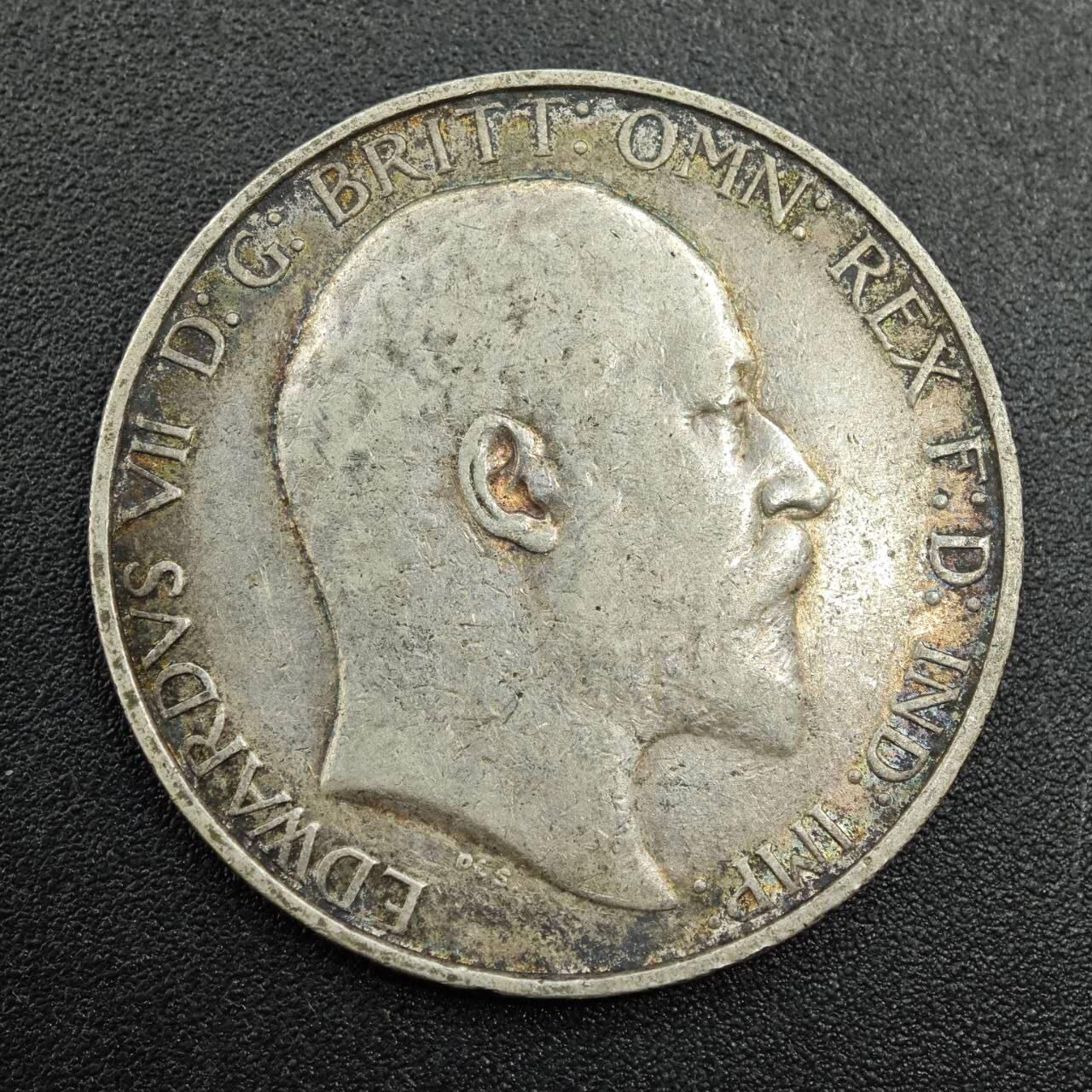 【淘币小摊】实时拍第七百八十七拍   银币套币场   满百包邮可预留二周 每周一统一发货   英国1902年爱德华七世海神弗洛林银币