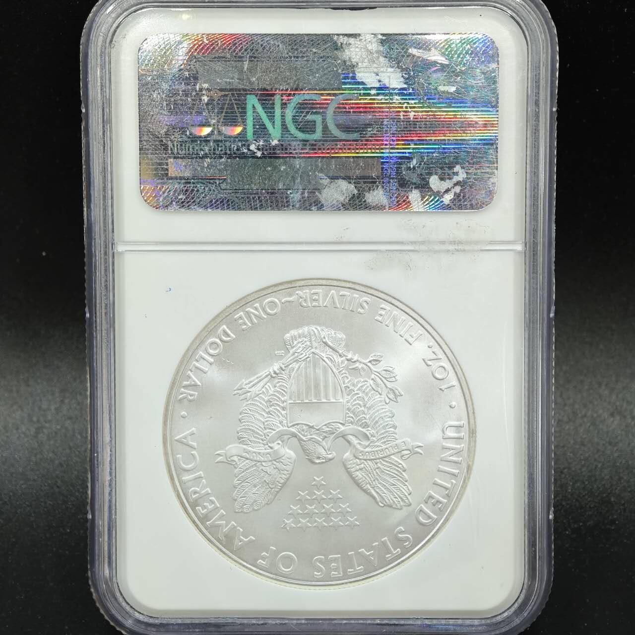 【淘币小摊】实时拍第七百八十七拍   银币套币场   满百包邮可预留二周 每周一统一发货   美国 2010年行走鹰洋一盎司银币 NGC MS69