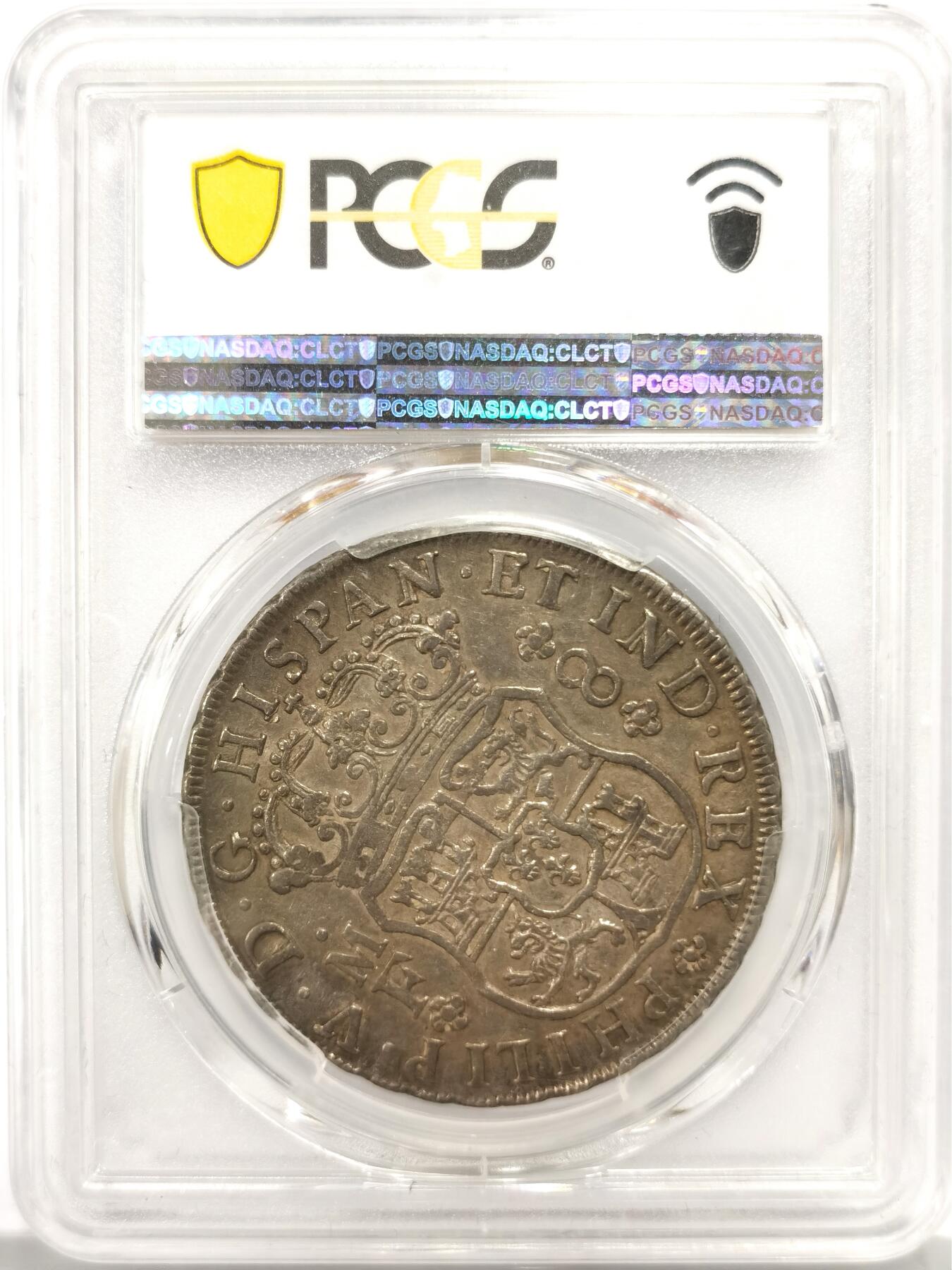博洋堂“物美丰成”11月精品专场暨第145期（全场包邮） PCGS XF45 西属墨西哥1739年MO MF菲利普五世地球双柱大银币，早期菲五少见，极品包浆状态，同分中的佼佼者，更有名家旧藏加持，不可多得的一枚收藏级地球
