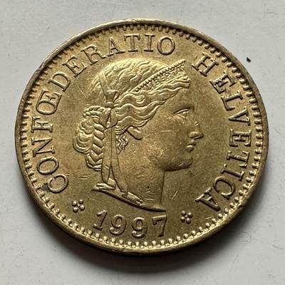 🌹外币初藏🌹🐯2025年第123场  每周二四六晚8️⃣点 接代拍 - 瑞士1997年五分