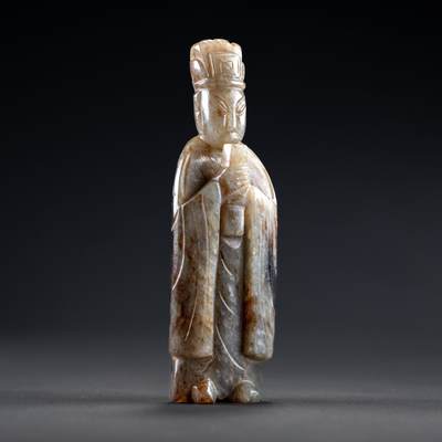 日本大阪雅和auction 2025金秋競賣會第一期 - 宋 文官玉人像 尺寸:W:3 H:9cm