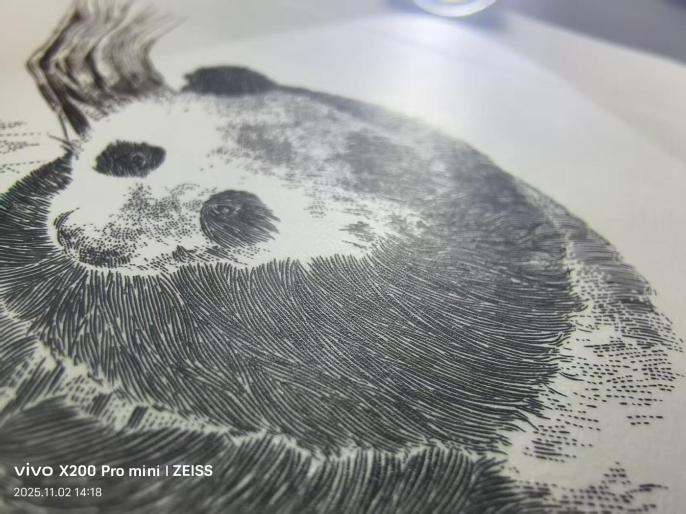 熊猫雕刻版信封一对