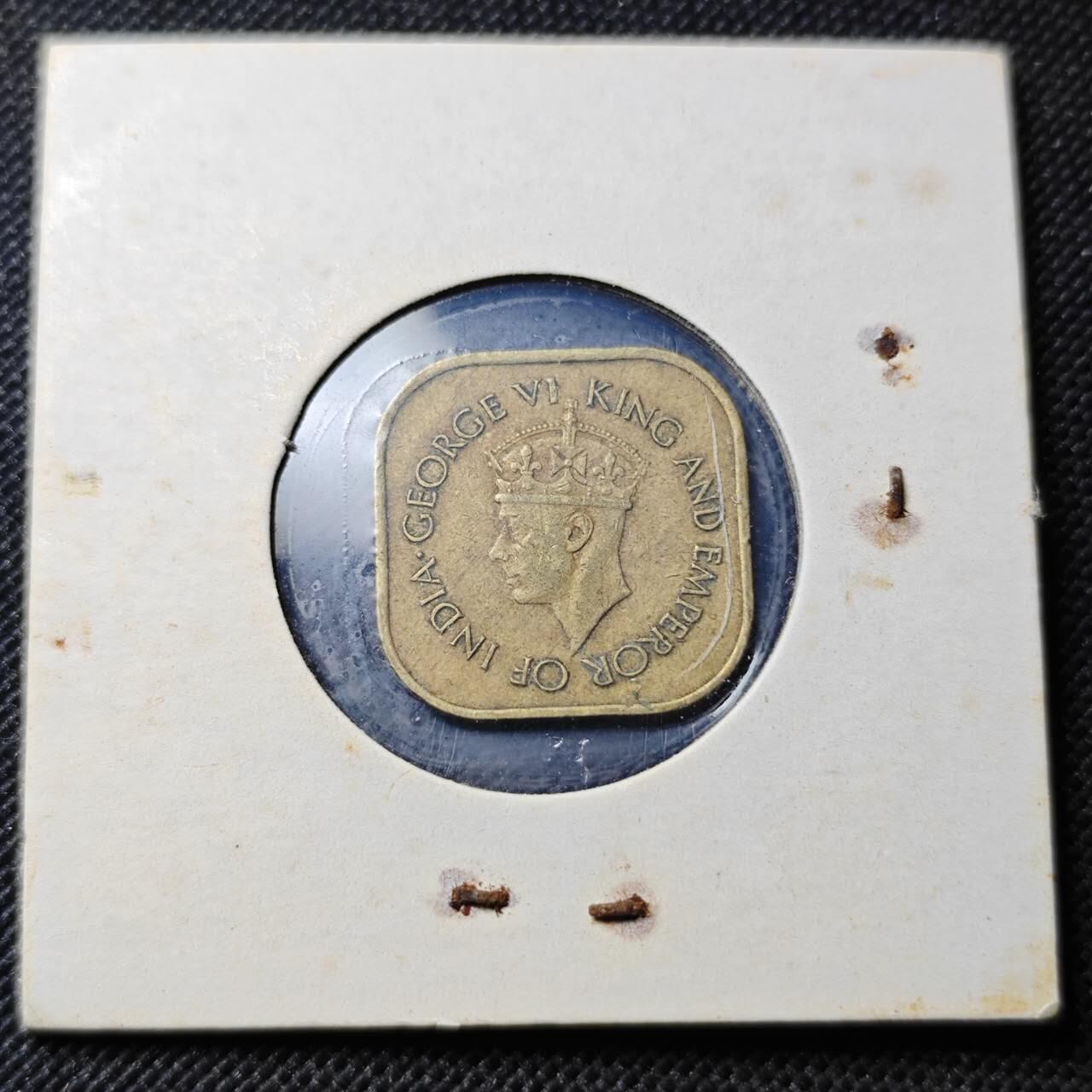 KK钱币收藏小铺  第364场  2月预留时间 周末发货  1945英属锡兰5分铜币