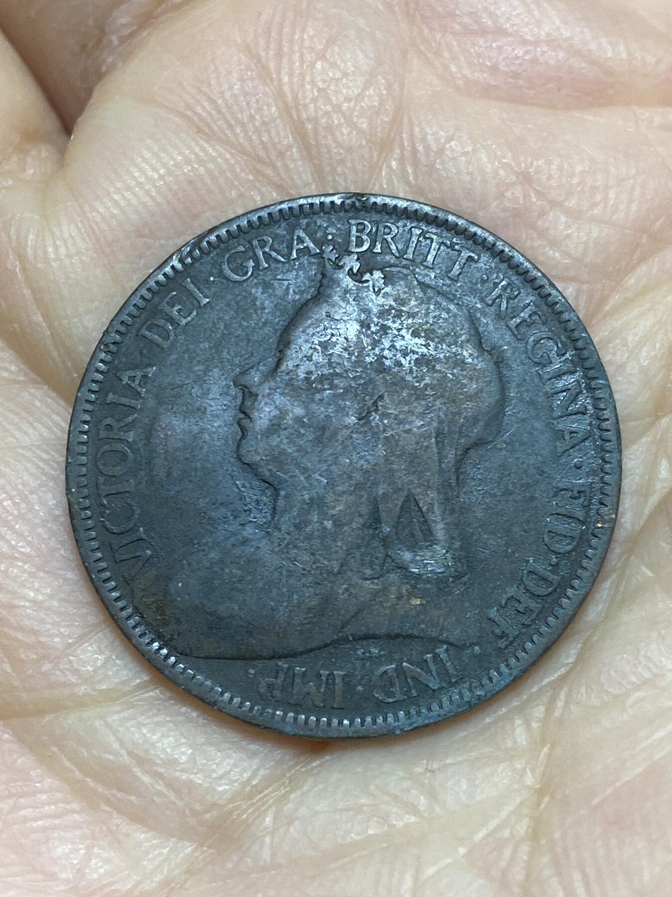 2025年第一百二十二场(总第一百四十八场）外国好品散币(免佣金) 英国🇬🇧1898年半便士(维多利亚女王老年披纱)