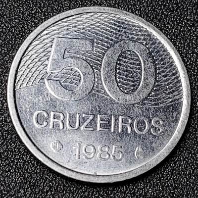 泉币菌-第124场-精品福利场(115场之后的本周末发货，感谢理解) - 大型币 巴西1985年50克鲁塞罗 钢28mm 