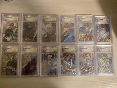 阳大大卡牌拍卖第80期（持续收拍品，周六晚上九点截拍，进群福利早知道） - 【爆金大全套】昆仑万象 三国礼盒2 权迎东 爆金大全套12张 折光粗闪 凑齐不易