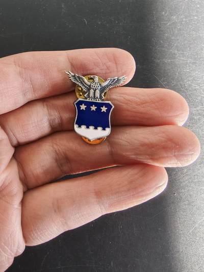 老王徽章第161期 - 美国空军少将副官领章     带厂标     1.25英寸