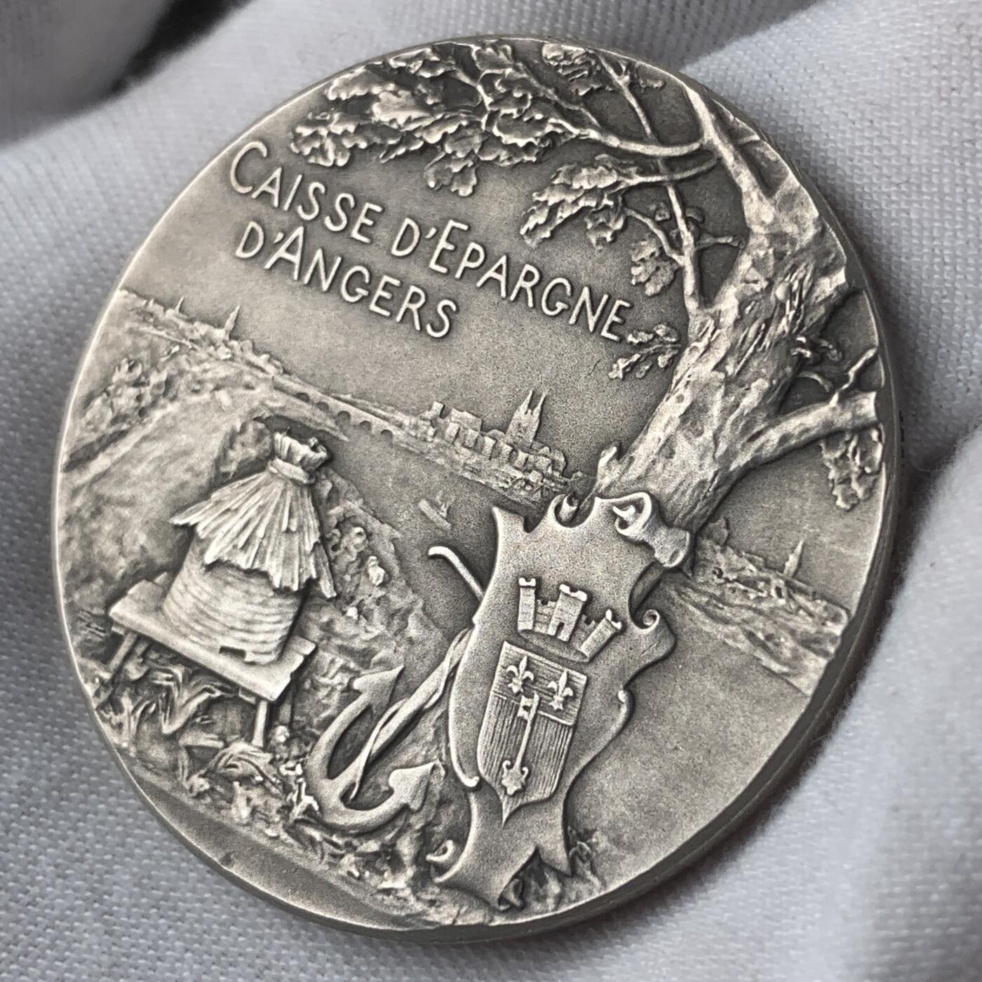 掌中浮雕-藏着的欧洲第041场 法国银行银章， 40.5mm，38g，A.patey雕刻