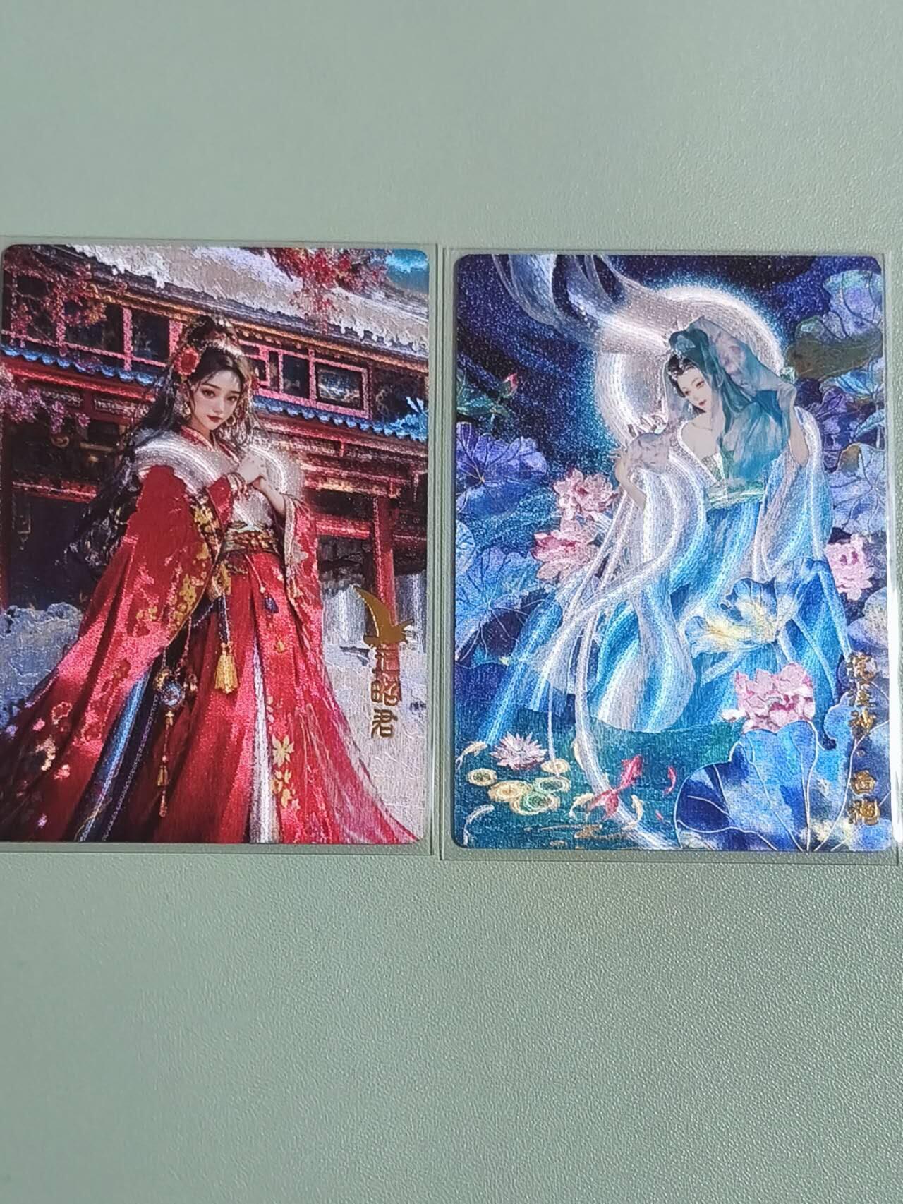 光影卡牌第25期，各家亲签，各家套卡，持续收拍品 奇点卡牌王昭君＋西施粗闪