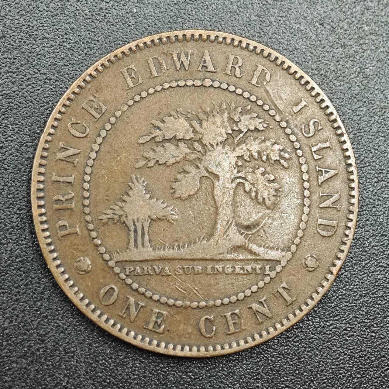 【淘币小摊】实时拍第七百八十八拍   散币小银币场   满百包邮可预留二周 每周一统一发货   爱德华王子岛1871年维多利亚一分铜币