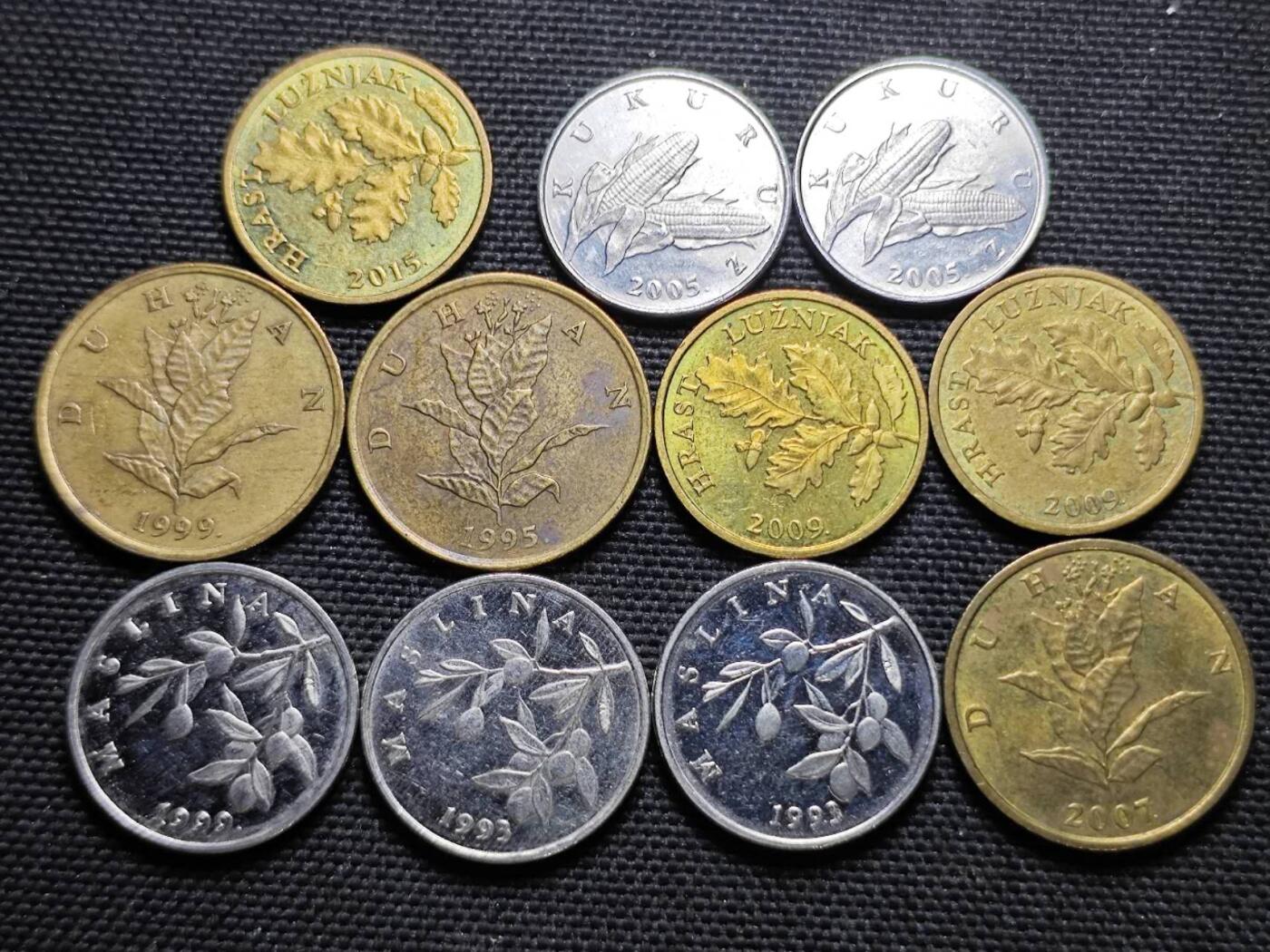 KK钱币收藏小铺  第364场  2月预留时间 周末发货  克罗地亚一组20枚