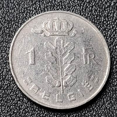 泉币菌-第124场-精品福利场(115场之后的本周末发货，感谢理解) - 比利时1970年1法郎铜镍币硬币21mm 