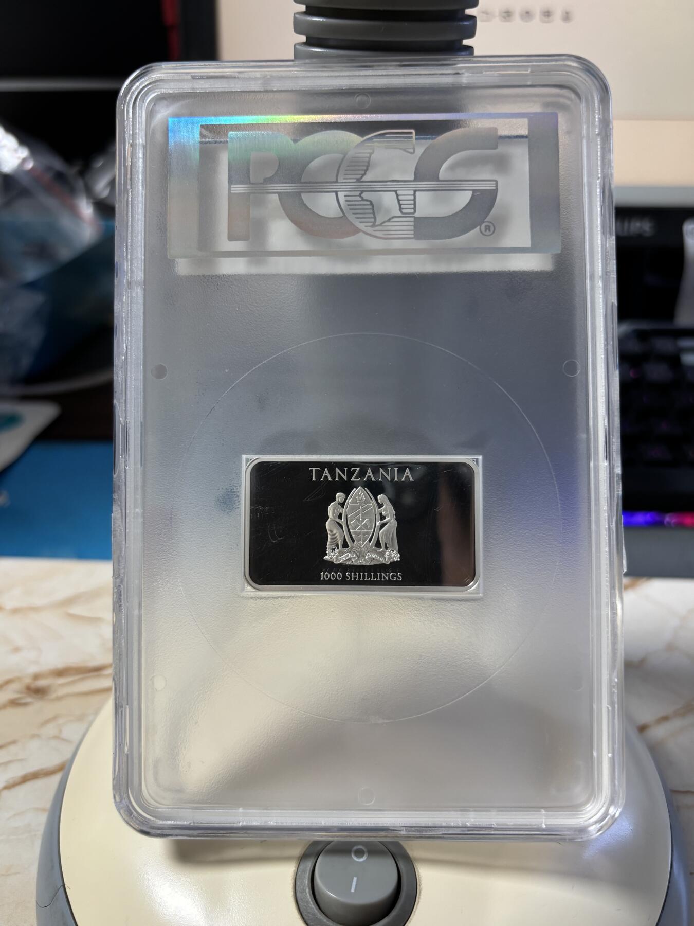 第181期拍卖 坦桑尼亚2014年三只灵猴方形纪念银币PCGS-PR69带证书，999银，1盎司，发行1888枚