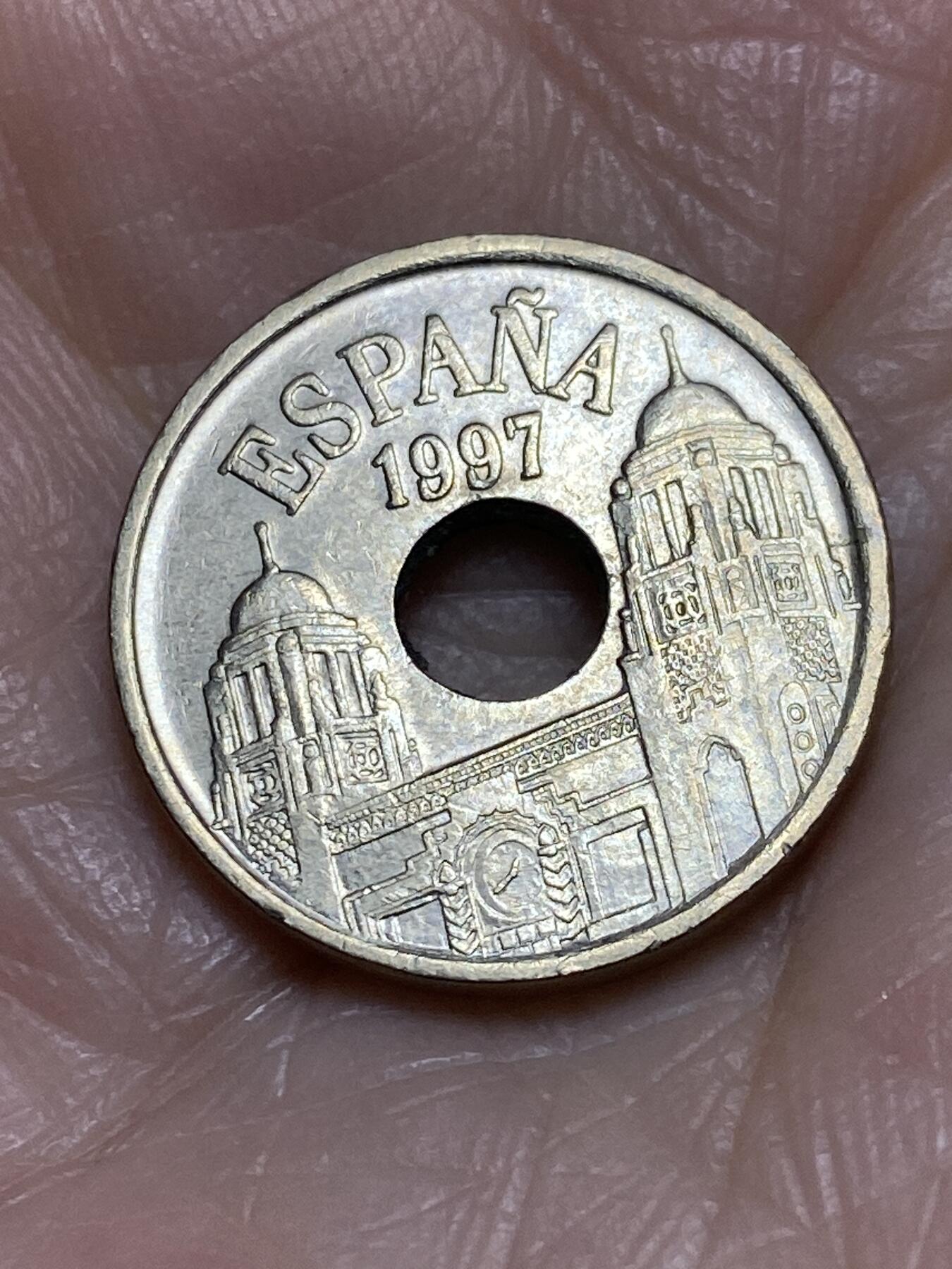 2025年第一百二十二场(总第一百四十八场）外国好品散币(免佣金) 西班牙🇪🇸1997年25比塞塔(梅利利亚自治市纪念币)