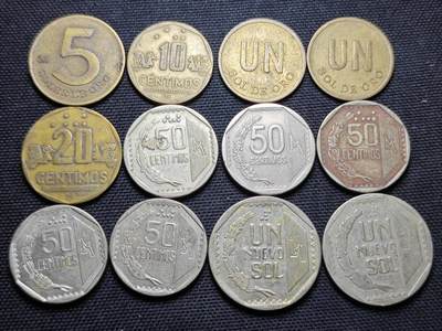 KK钱币收藏小铺  第364场  2月预留时间 周末发货 -  秘鲁一组12枚