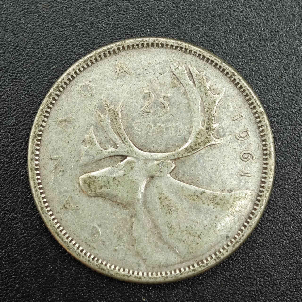 【淘币小摊】实时拍第七百八十八拍   散币小银币场   满百包邮可预留二周 每周一统一发货   加拿大1961年25分银币