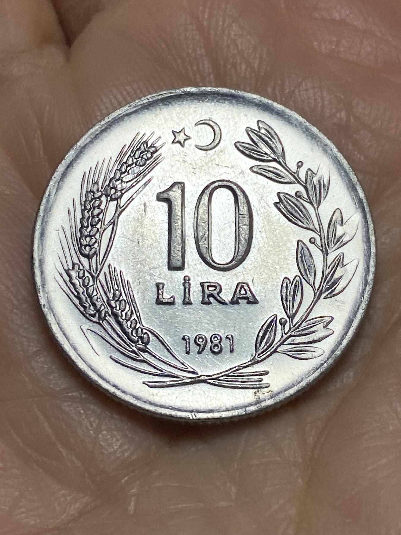 2025年第一百二十二场(总第一百四十八场）外国好品散币(免佣金) 土耳其🇹🇷1981年10里拉