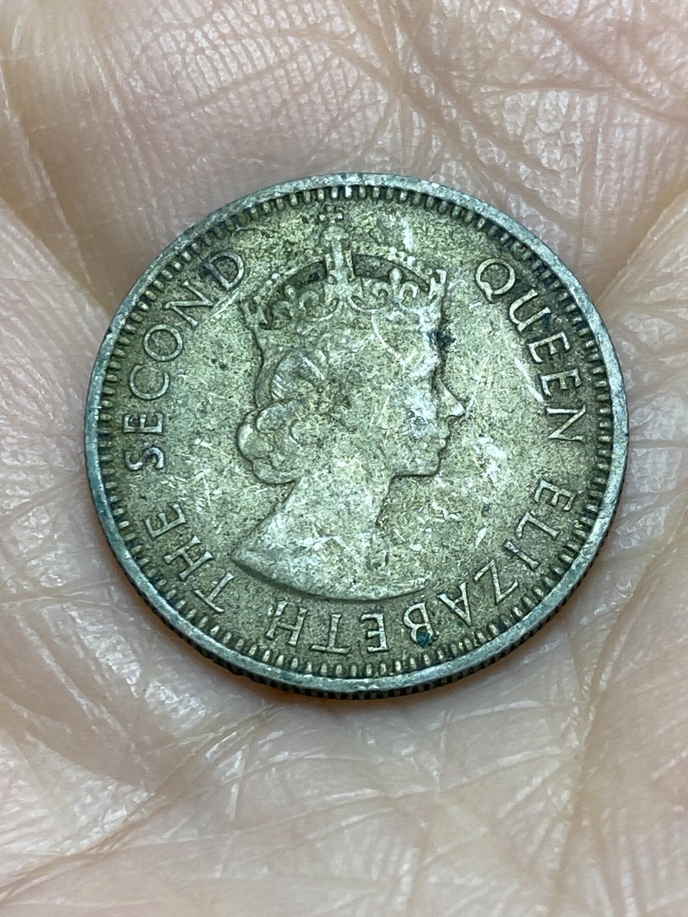 2025年第一百二十二场(总第一百四十八场）外国好品散币(免佣金) 英属塞浦路斯1955年25米利姆(伊丽莎白二世青年带冠)