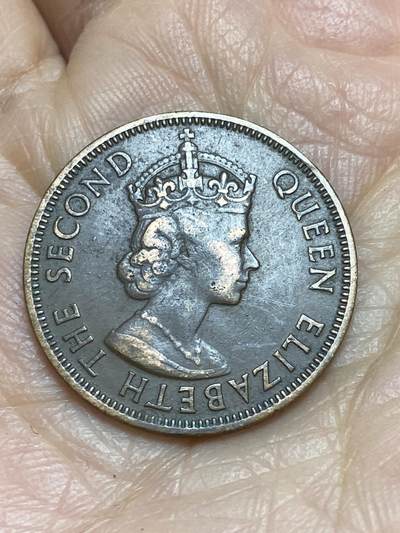 2025年第一百二十三场(总第一百四十九场）外国好品散币(免佣金) 英属塞浦路斯1955年5米尔(伊丽莎白二世青年带冠)