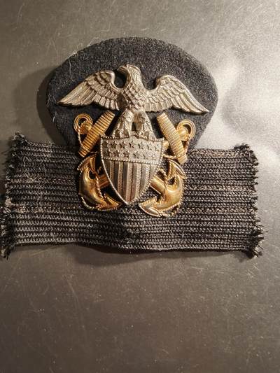 老王徽章第161期 - 美国海军大檐帽帽徽     名厂Viking版本     925银包10k金