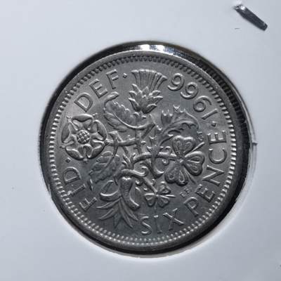 沼泽如烟--第892场 - 英国1966年6便士