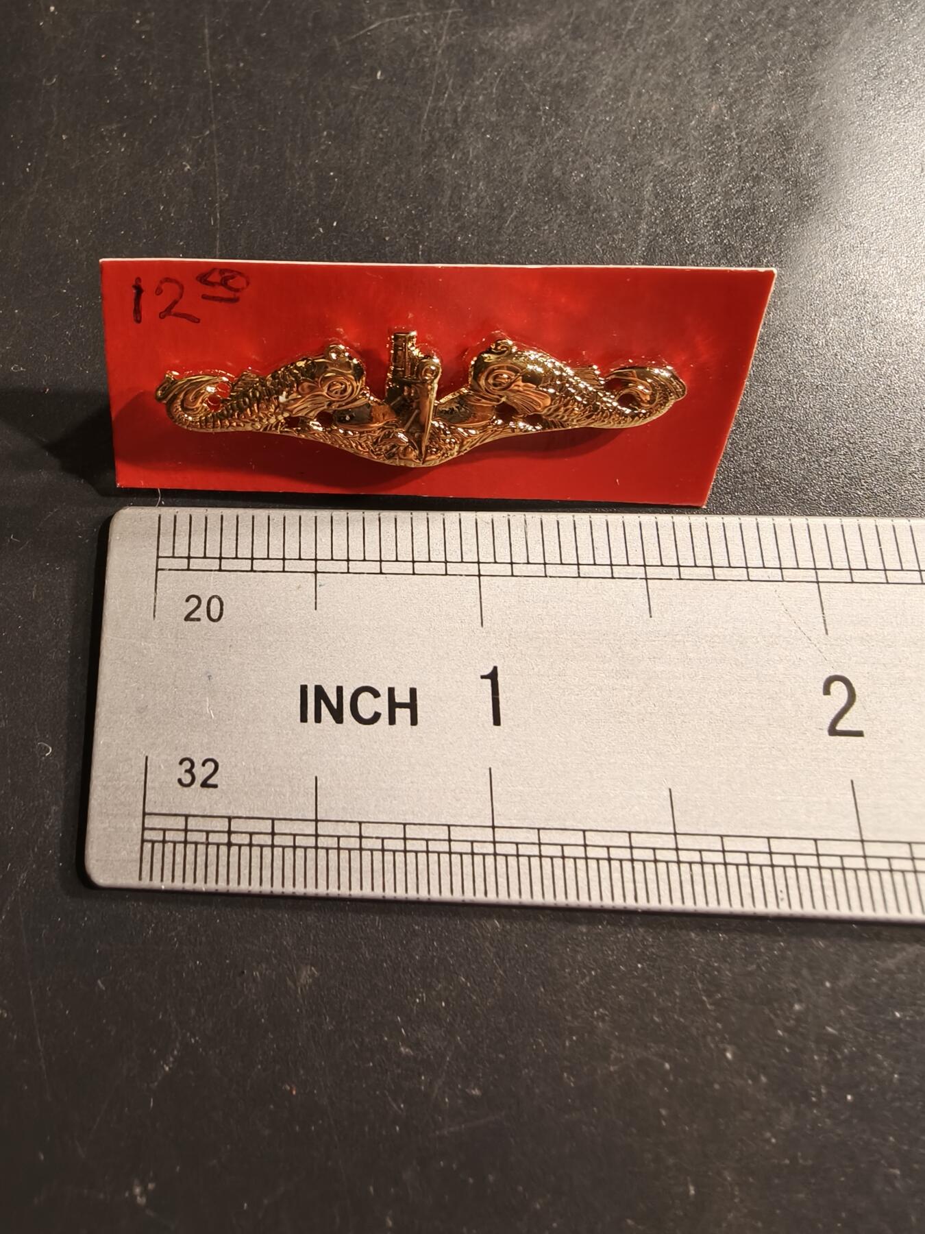 老王徽章第161期 美国海军潜艇战证章     军官版     晚礼服尺寸1.75英寸