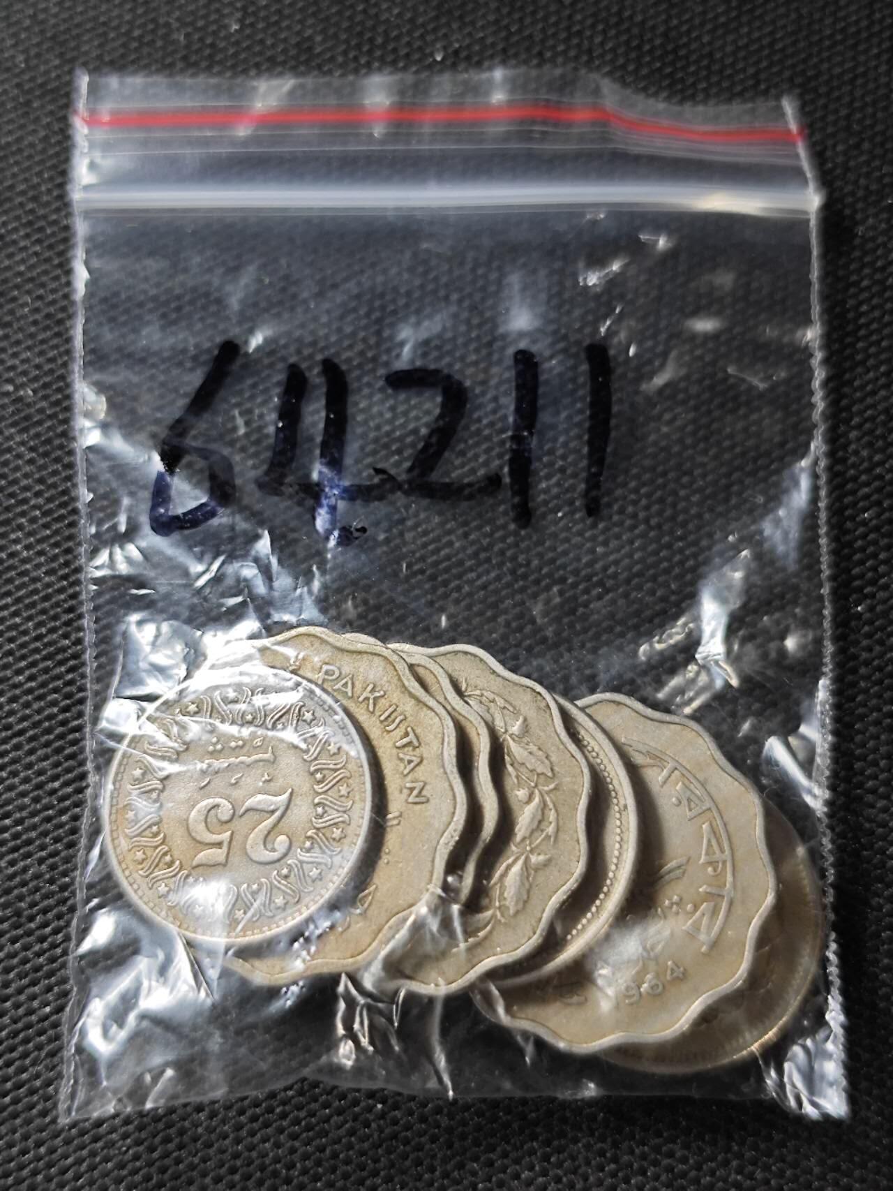 KK钱币收藏小铺  第364场  2月预留时间 周末发货  巴基斯坦一组7枚