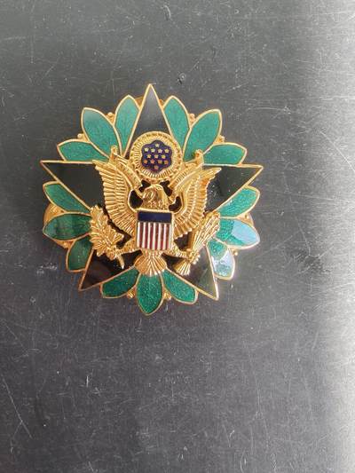 老王徽章第161期 - 美国陆军总参谋部参谋军官证章     直径48mm