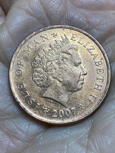 2025年第一百二十三场(总第一百四十九场）外国好品散币(免佣金) 英属马恩岛🇮🇲2007年2便士(伊丽莎白二世老年)