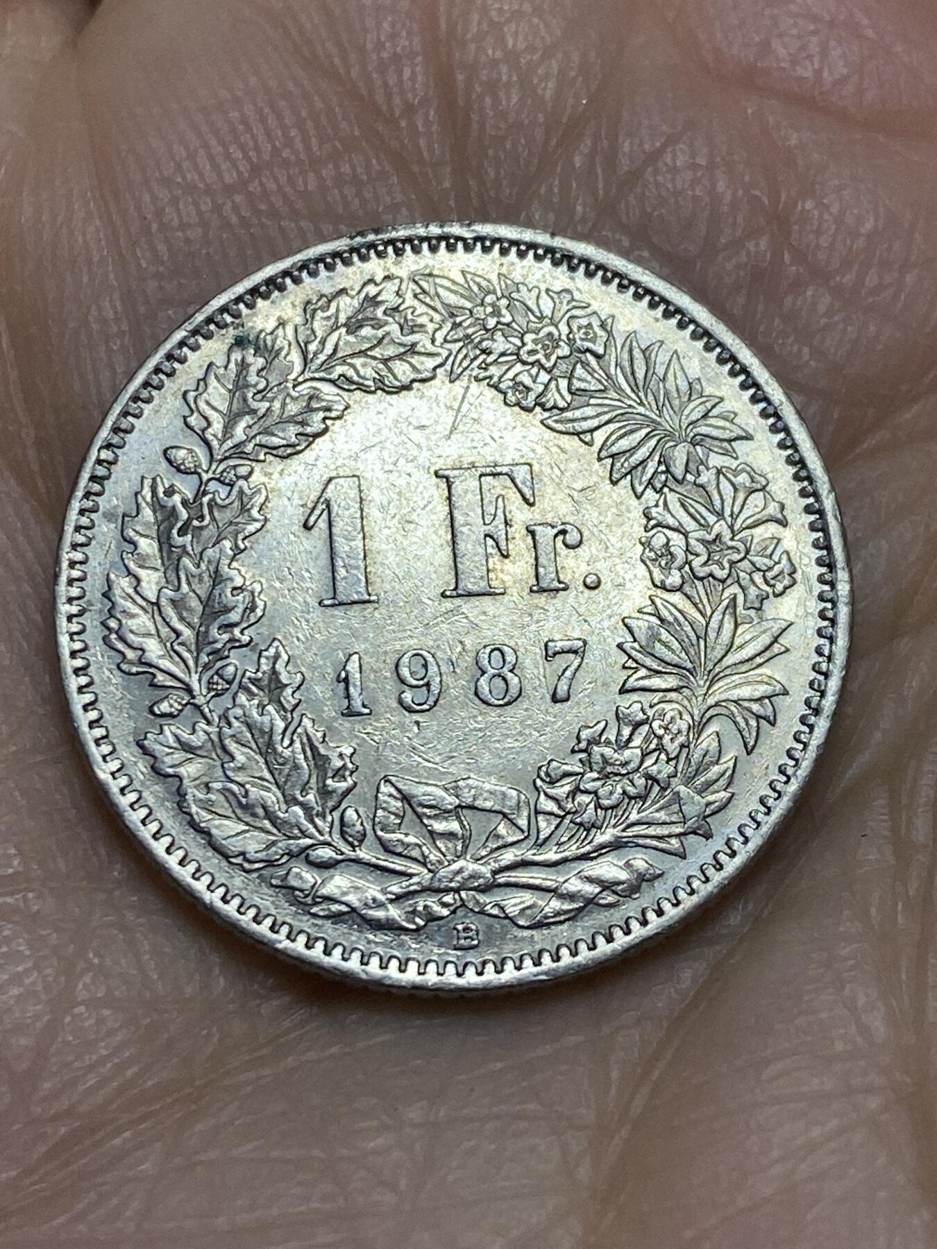 2025年第一百二十三场(总第一百四十九场）外国好品散币(免佣金) 瑞士🇨🇭1987年1法郎