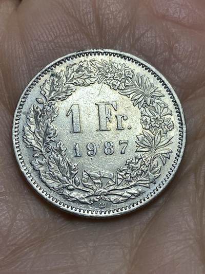 2025年第一百二十三场(总第一百四十九场）外国好品散币(免佣金) - 瑞士🇨🇭1987年1法郎