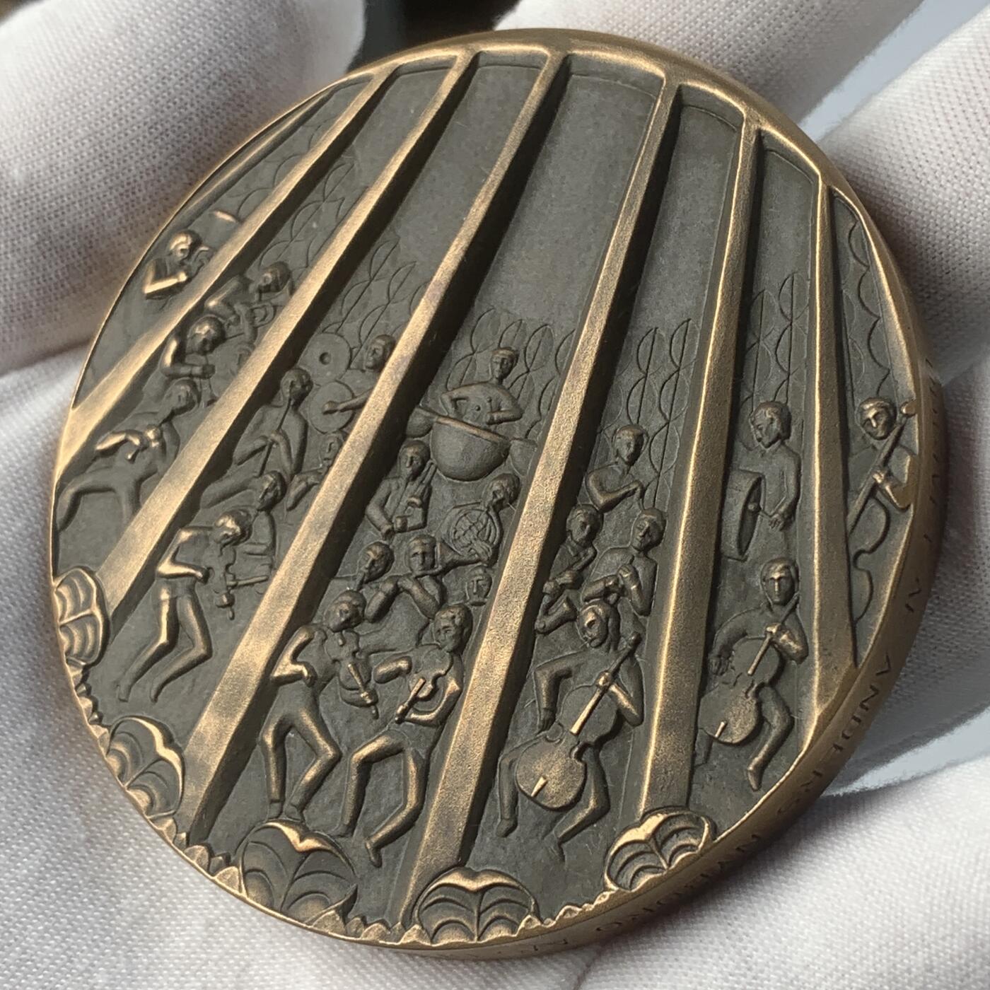 掌中浮雕-藏着的欧洲第040场 1978年丹麦音乐节大铜章，70mm，原盒