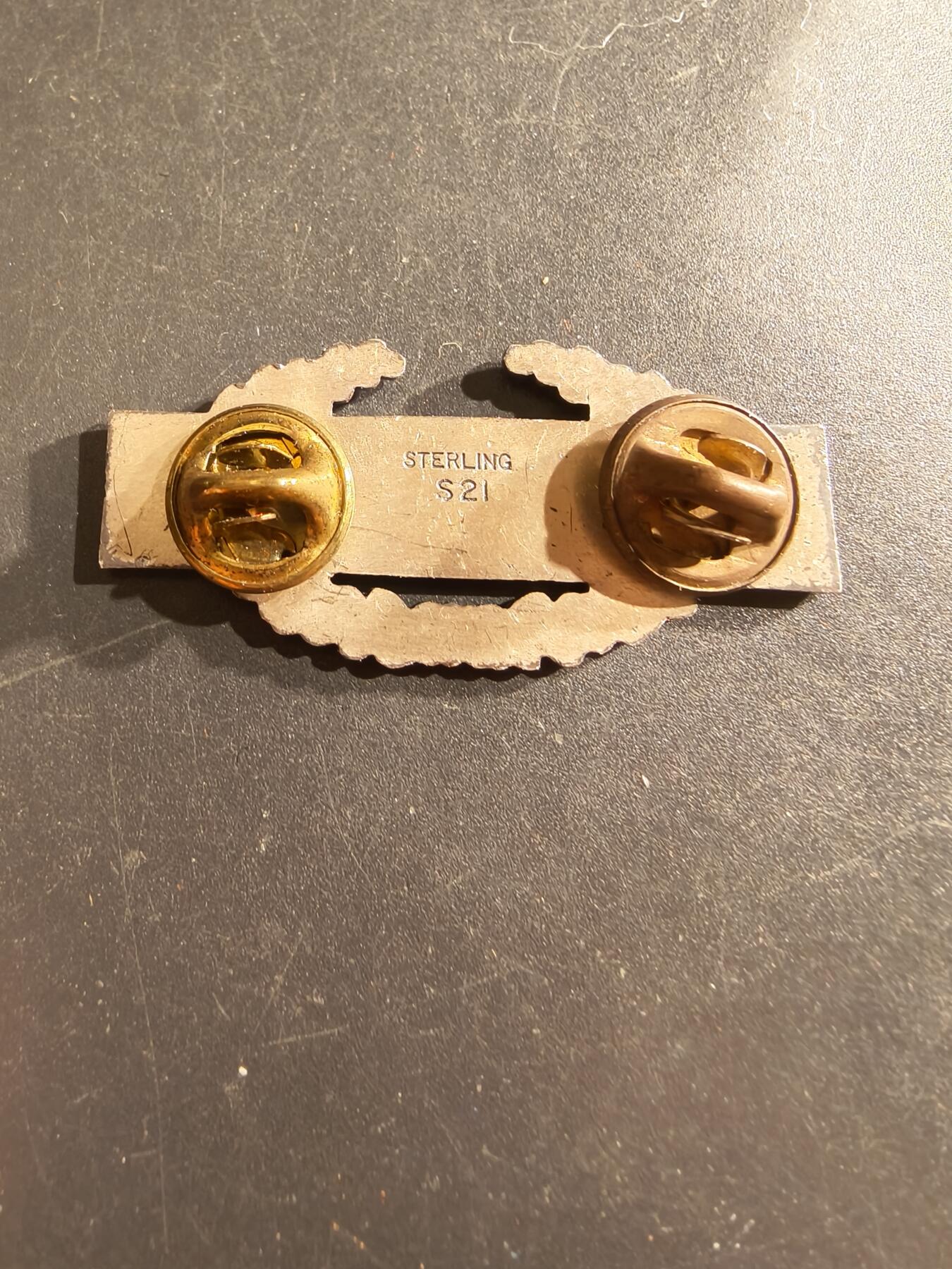 老王徽章第161期 美国战斗步兵技能章     晚礼服迷你尺寸    1.25英寸左右     925银质珐琅    11.7g 