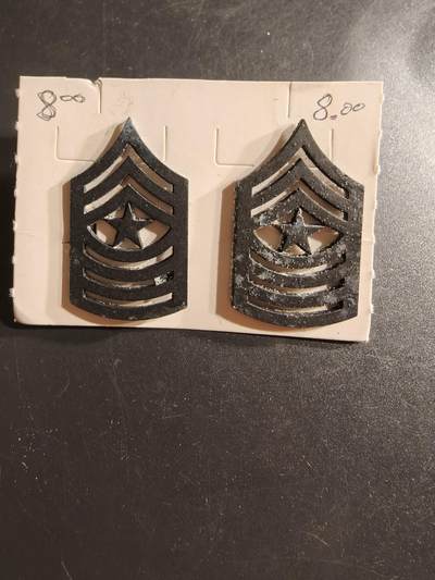 老王徽章第161期 - 美国海军陆战队士官长金属军衔一组    低可视度